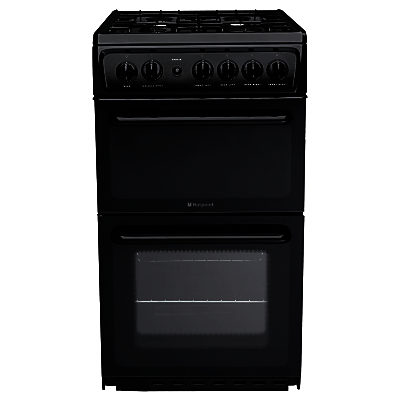 Hotpoint HAG51K Gas Cooker, Black Hotpoint HAG51K Gas Cooker, Black